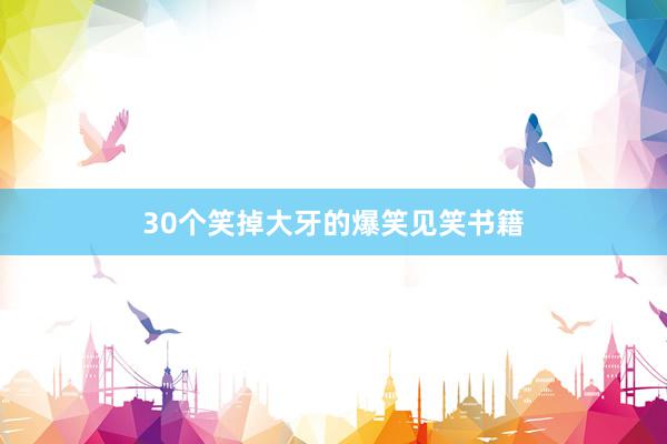 30个笑掉大牙的爆笑见笑书籍